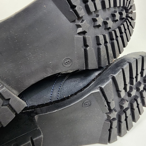 Vintage Foundry Co Blue Lace Up Boots with Chunky Heel, Size 8, New Nwob - Picture 7 of 8